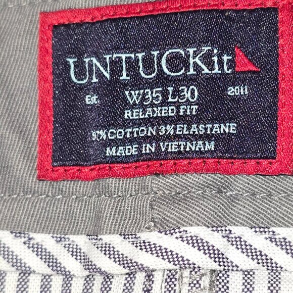 MENS UNTUCKit GRAY RELAXED FIT GRAY PANTS SIZE  36 X 30 EUC - Picture 5 of 7